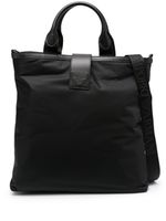 Emporio Armani sac cabas en cuir artificiel à plaque logo - Noir