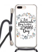 Diamonds: iPhone 7 PLUS Transparant Hoesje met koord