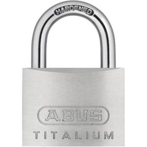 Abus hangslot titalium 64ti/50 - 50mm, grijs, sleutelslot, 7cm