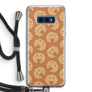 Croissant: Samsung Galaxy S10e Transparant Hoesje met koord