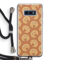 Croissant: Samsung Galaxy S10e Transparant Hoesje met koord