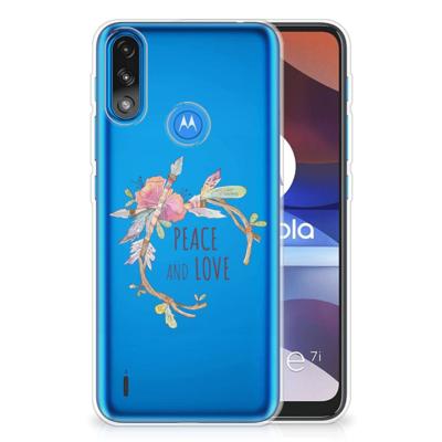 Motorola Moto E7/E7i Power Telefoonhoesje met Naam Boho Text Motorola Moto E7/E7i Power Telefoonhoesje met Naam Boho Text