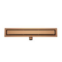 Douchegoot met Tegelrooster en Flens BWS Roos 70x7 cm Geborsteld Brons Koper Boss & Wessing