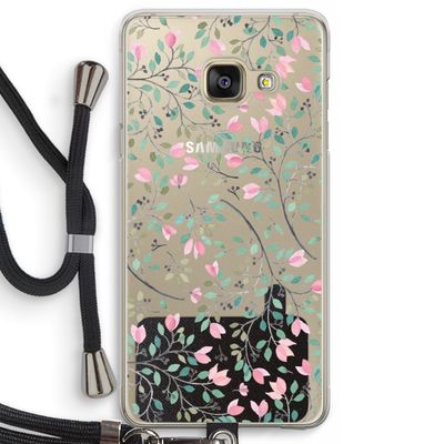 Sierlijke bloemen: Samsung Galaxy A3 (2016) Transparant Hoesje met koord