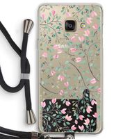 Sierlijke bloemen: Samsung Galaxy A3 (2016) Transparant Hoesje met koord