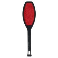 Gerimport Kledingborstel - L27 cm - zwart/rood - pluizenborstel