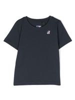 K Way Kids t-shirt en coton à patch logo - Bleu