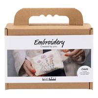 Creativ Company Mini hobbyset borduurwerk make-up tas