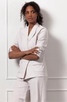 Studio Anneloes Zena Linen Look Blazer 13013 Blazers 1722 Ecru/latte