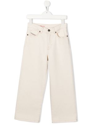 Diesel Kids jean à coupe ample - Blanc