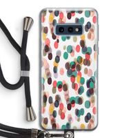 Tropical Dots: Samsung Galaxy S10e Transparant Hoesje met koord