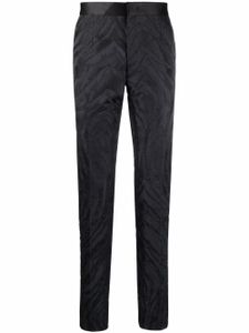 Roberto Cavalli pantalon à motif en jacquard - Noir