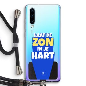 Laat de zon in je hart: Huawei P30 Transparant Hoesje met koord