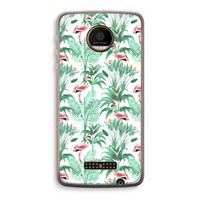 Flamingo bladeren: Motorola Moto Z Force Transparant Hoesje Flamingo bladeren: Motorola Moto Z Force Transparant Hoesje