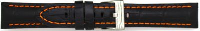 Horlogeband Universeel 395.01.12 Leder Zwart 24mm