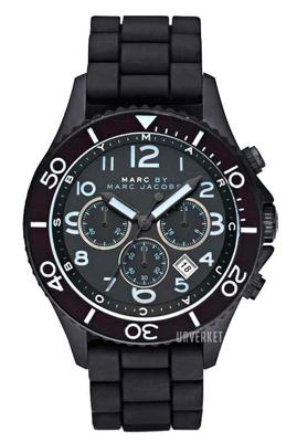 Horlogeband Marc by Marc Jacobs mbm5502 Silicoon Zwart
