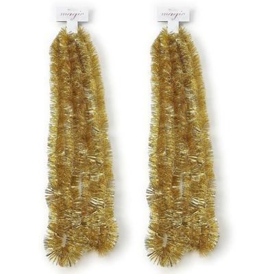 Inge Christmas Goods Kerstslinger - 2x - guirlande - goud - 270 cm