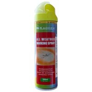 Markeerspray All Weather 500ml Fluor Geel Kadeem