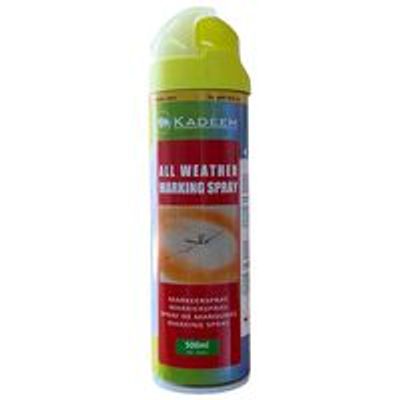 Markeerspray All Weather 500ml Fluor Geel Kadeem