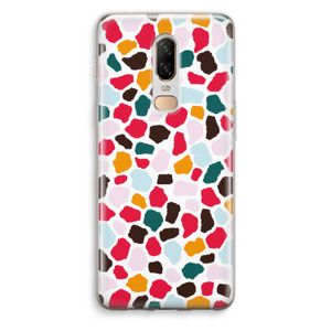 Colored Giraffe: OnePlus 6 Transparant Hoesje