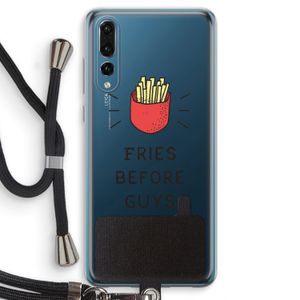 Fries before guys: Huawei P20 Pro Transparant Hoesje met koord