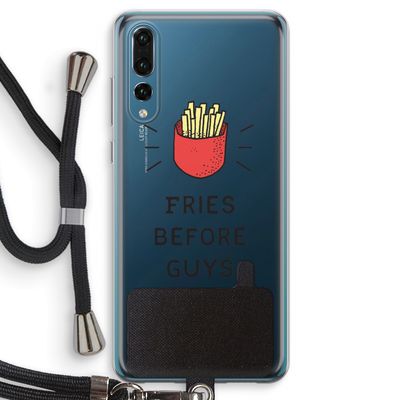Fries before guys: Huawei P20 Pro Transparant Hoesje met koord