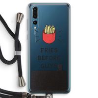 Fries before guys: Huawei P20 Pro Transparant Hoesje met koord