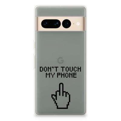 Google Pixel 7 Pro Silicone-hoesje Finger Don't Touch My Phone Google Pixel 7 Pro Silicone-hoesje Finger Don't Touch My Phone