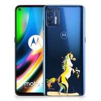 Motorola Moto G9 Plus Telefoonhoesje met Naam Horse Color - thumbnail