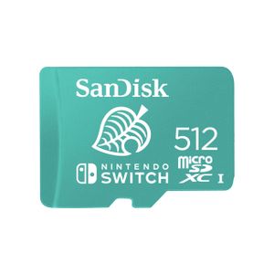 SanDisk MicroSDXC Extreme Gaming 512GB 100MB / 90mb Nintendo licensed Micro SD-kaart Groen