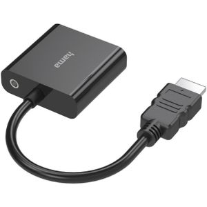 Hama 00200343 video kabel adapter 0,15 m HDMI Type A (Standaard) VGA (D-Sub) Zwart