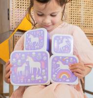 Set van 4 lunchboxen voor meisjes EEN LITTLE LOVELY COMPANY lavendel