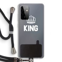 King zwart: Samsung Galaxy A72 5G Transparant Hoesje met koord
