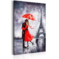 Schilderij - Liefde in Parijs , Eiffeltoren
