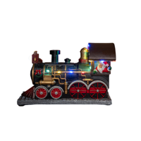 Stoomtrein met kerstman, rook, geluid en licht op batterij 23.5x15 cm - Annas collection Stoomtrein met kerstman, rook, geluid en licht op batterij 23.5x15 cm - Annas collection