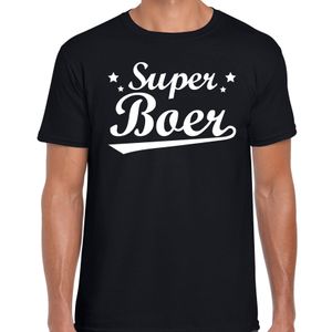 Super boer t-shirt zwart heren - beroepen shirt