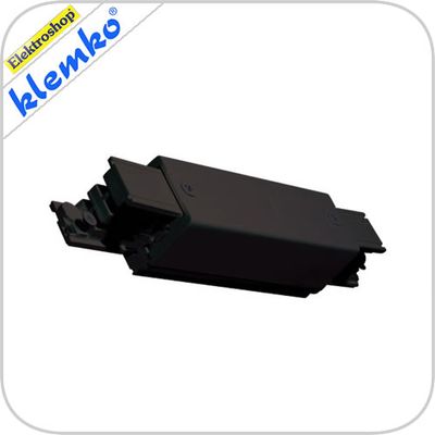 Euro 3 fase rails recht connector (4 mm) zwart