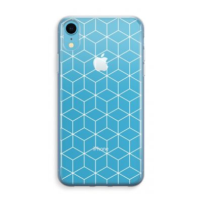 Zwart-witte kubussen: iPhone XR Transparant Hoesje