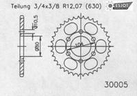 ESJOT Chain wheel 630 39z steel black