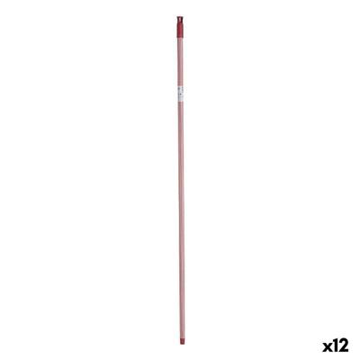 Bezemsteel Rood Metaal 2,3 x 130 x 2,3 cm Strepen (12 Stuks)