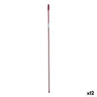 Bezemsteel Rood Metaal 2,3 x 130 x 2,3 cm Strepen (12 Stuks)