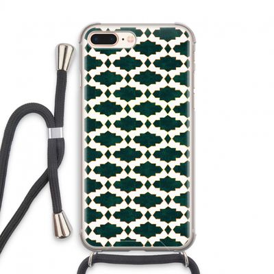 Moroccan tiles: iPhone 7 PLUS Transparant Hoesje met koord
