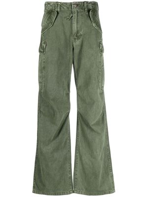 R13 pantalon droit à poches cargo - Vert