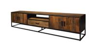 Livingfurn TV-meubel Dakota Riverwood en staal, 240cm - Hout