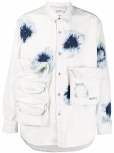 Marcelo Burlon County of Milan chemise en jean à poches multiples - Blanc