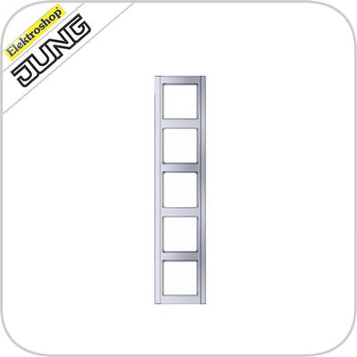 Jung A500 afdekraam 5-voudig aluminium A585AL