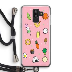 Happy bento friends: Samsung Galaxy J8 (2018) Transparant Hoesje met koord