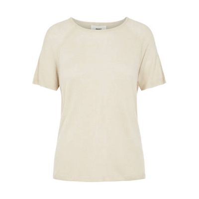 OBJECT fijngebreid T-shirt OBJANGIE beige OBJECT fijngebreid T-shirt OBJANGIE beige