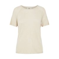 OBJECT fijngebreid T-shirt OBJANGIE beige - thumbnail