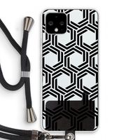 Geometrisch patroon: Pixel 4 Transparant Hoesje met koord